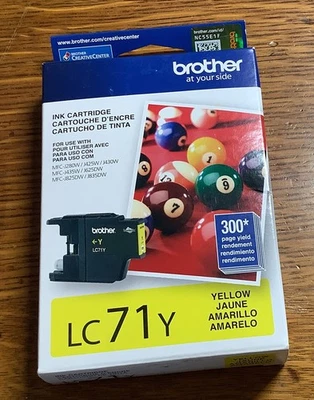 Cartucho de tinta amarillo Brother LC71Y caducado en noviembre de 2024 Foto 1 de 2