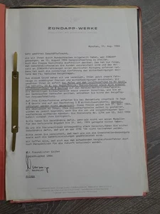 Zündapp Händlerunterlagen mit der Ankündigung der Insolvenz,original von 1984. - Bild 1 von 8