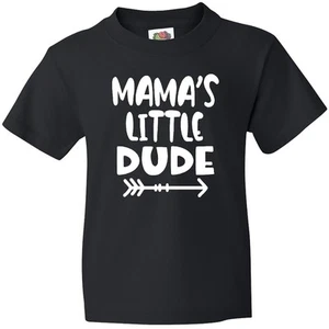 Inktastic Mama's Little Dude With Arrow Youth T-Shirt Mothers Day Kids Son Kid - Picture 1 of 7