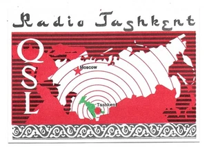 Radio QSL Tashkent 1992 República Socialista Soviética de Uzbeka SSR 17815 kcs Mapa DX SWL - Imagen 1 de 1