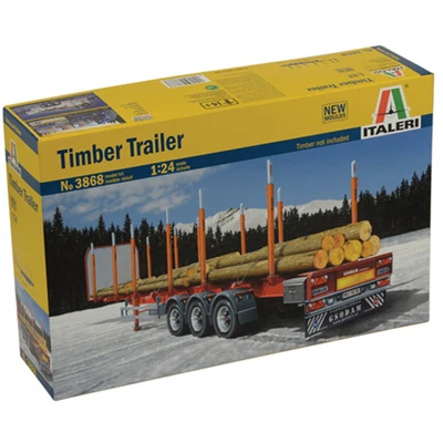 TIMBER TRAILER KIT 1:24 Italeri Kit Camion Modellino Nuovo - Immagine 1 di 4