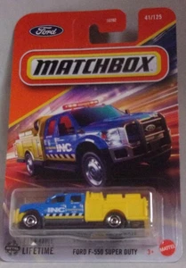 KKar Matchbox - 2025 Basic - #41/125 - Ford F-550 Super Duty - Blu e Giallo - Foto 1 di 6