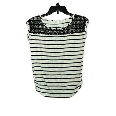 MARIA GABRIELLE Майка SZ PS Juniors черный, белый в полоску кружева декольте - Изображение 1 из 4