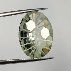 9.18 Ct Natural Green Amethyst Oval Football Cut - 8107 - Imagen 1 de 2