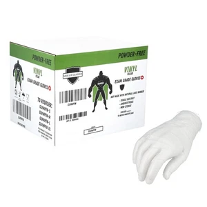 Powder Free Vinyl Non Latex Disposable Gloves Clear 5 Mil Medium 2000 Pieces - Picture 1 of 7