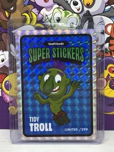 Tidy Troll Limited Blu /299 2° Adesivo Veefriends Super Stickers Esclusivo PSA - Foto 1 di 3