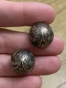 Vintage Estate 925 Sterling Silver Signed Clip On Earring - Picture 1 of 2