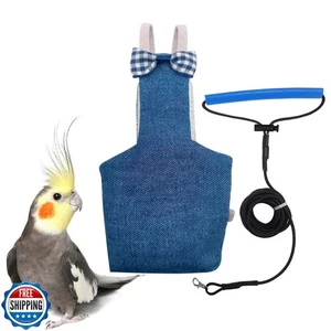 VANFAVORI Bird Diaper Harness Flight Suit Clothes with 80 Inch Flying Leash R - Picture 1 of 5