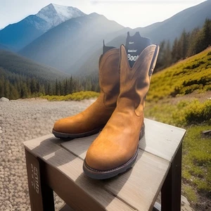 Botas de Trabajo TECOVAS Stockton Ranch Wear Vibram Para Hombre Talla 14 EE Como Nuevas - Imagen 1 de 12
