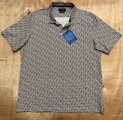 Bugatchi Ooohcotton Tech 8 Way Stretch, L Three Button Short Sleeve Polo Shirt - Image 1 of 4