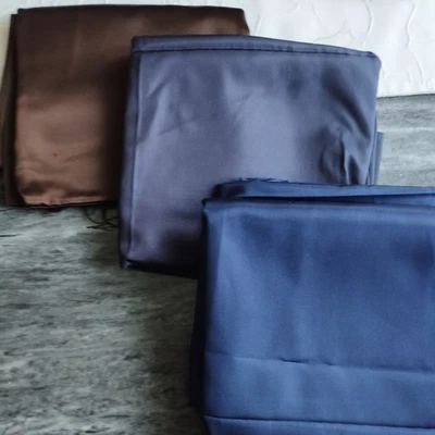 Stoff Futterstoffe - Nähen  ev. Taft Kunstseide 2 x blau 1x braun - Bild 1 von 4