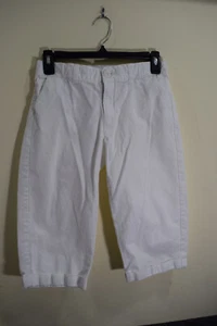 Jacadi Paris GIRLS 12 M White Capri Long Shorts 152cm 28x16 Cotton B453 - Picture 1 of 10