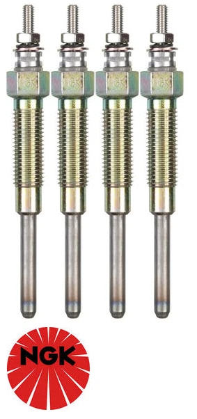 SET OF 4 NGK GLOW PLUGS FOR TOYOTA HILUX LN130R 2L-T 2L-TE TURBO DIESEL 2.4L I4 - Image 1 of 1