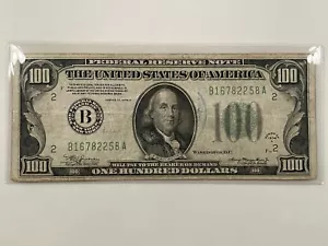 1934 Series A $100 Federal Reserve Note NEW YORK NY - Picture 1 of 6