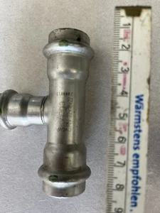 Viega Sanpress Inox Edelstahl, Press-Fitting, Abzweig, Reduzier T-Stück 22/18/22 - Bild 1 von 1