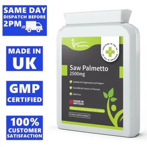 20 Packs of SAW PALMETTO 90 x 2500mg Capsules - £8.95 Per Pack - Fast UK Post - Picture 1 of 4