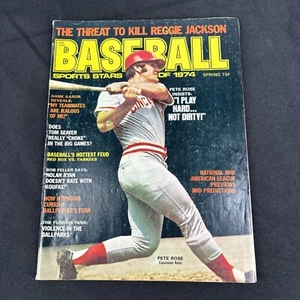 Vtg Spring Baseball Sports Stars of 1974 Magazine Pete Rose Hank Aaron MLB Games - Picture 1 of 7