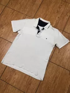 TOMMY HILFGIER White Polo T-Shirt Cotton Outdoors Outerwear - Picture 1 of 11