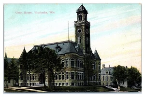 Postal de Court House en Waukesha Wisconsin WI - Imagen 1 de 2