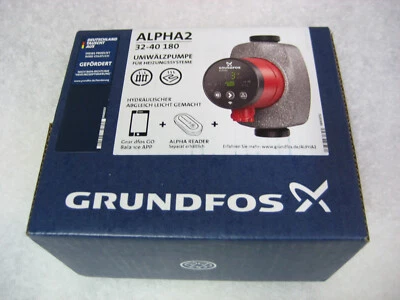 Grundfos 2" Alpha 2 32-40 180 mm Umwälzpumpe 99411165, Neu unbenutzt MwSt RE - Bild 1 von 4