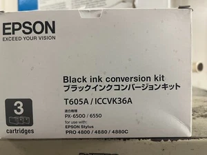 EPSON STYLUS PRO 4800/4880 PX-6500/6550 BLACK INK CONVERSION KIT T605A/ICCVK36A - Picture 1 of 1