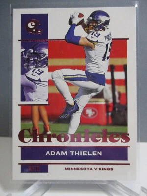 2021 Panini Chronicles Adam Thielen Minnesota Vikings #53 Pink Parallel - Image 1 of 2