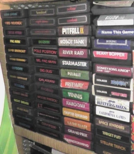 Lot of 69 Atari 2600 Games VCS Collection SEARS COLECO DONKEY KONG PAC-MAN E.T. - Picture 1 of 11