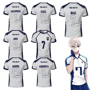 Blue Lock Anime Soccer Jersey 3D Sports T-Shirt - Picture 1 of 13