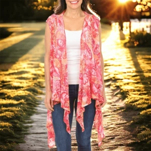 Neu Ava & Grace Netz Küstenmuster Schwimmen Überwurf Weste Größe 1X - Bild 1 von 9