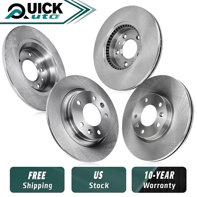 4pc Front & Rear Brake Rotors for 2006-2011 Ford Fusion 2006-2013 Mazda 6 - Imagem 1 de 4