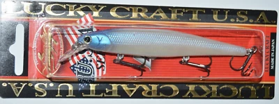 lucky craft slender pointer 112mr  4 3/8" suspending jerkbait blue pearl shad Foto 1 de 2