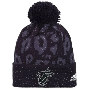 NBA Miami Heat Women's Black Out Print Cuffed Knit Beanie, One Size, Black - Picture 1 of 2