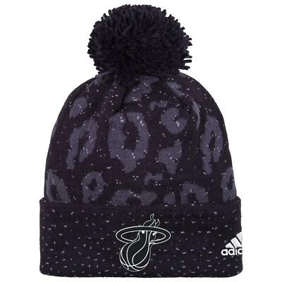 NBA Miami Heat Women's Black Out Print Cuffed Knit Beanie, One Size, Black - Image 1 of 2