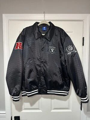 Kith for the NFL: Chaqueta de bombardero satinada negra para hombre 2X forro acolchado nueva sin etiquetas Foto 1 de 4