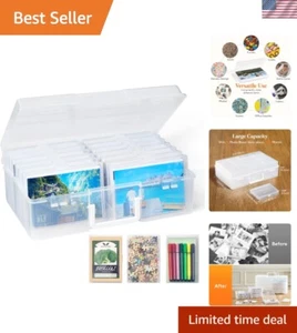 Versatile Clear Photo Storage Box with 14 Inner Keeper - BPA-Free Plastic - Picture 1 of 11