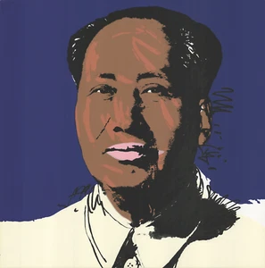 ANDY WARHOL Mao (After) #98 36" x 36" Serigraph 1972 Pop Art Blue, Yellow, Brown - Picture 1 of 4