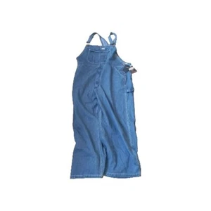 HISEA Men Denim Bib Overall Regular Fit Workwear Dungarees Trousers 48W/28L - Picture 1 of 16