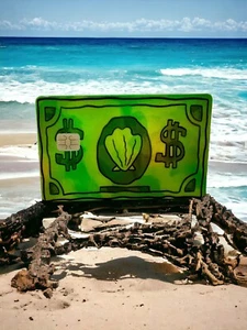 Fundas de vinilo holográficas para tarjeta de crédito Sea Bucks - Imagen 1 de 7
