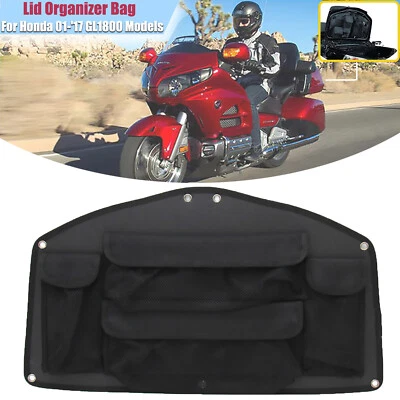 Motorcycle Black Rear Trunk Lid Organizer Tool Bag Fit For Honda Goldwing 1800 - Image 1 of 4