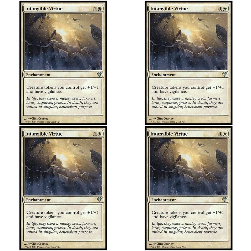 4 x INTANGIBLE VIRTUE NM Modern Event Deck MTG Black - Enchantment Unc - Image 1 of 1