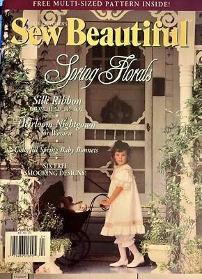 Sew Beautiful Martha Pullen Mag March/Apri `95 Spring Florals Heirloom Sewing CR - Image 1 of 4
