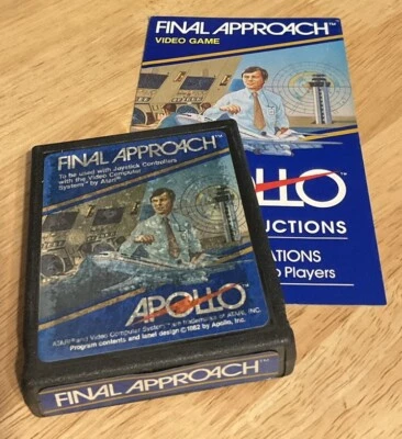 Final Approach Atari 2600 Apollo Game Cartridge & Manual  - 1982 - Image 1 of 4