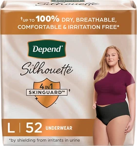 Silhouette Adult Incontinence & Postpartum Bladder Leak Underwear for Women, Ma - Picture 1 of 12