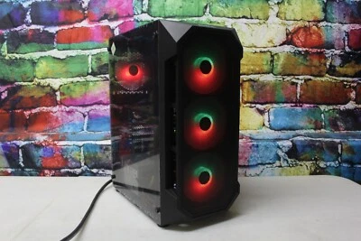 Custom RGB Gaming Desktop PC Intel Core i7 3.40 Quad 16 GB SSD Nvidia 1660 Super - Image 1 of 4