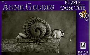 2015 Anne Geddes Puzzle Lumaca Bambino 500 Pezzi 18,25" X 11" NUOVO #TY08 - Foto 1 di 1