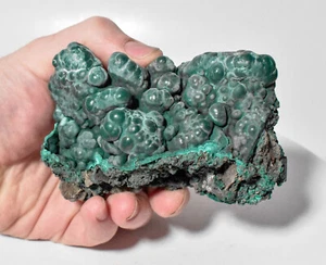 4.25" Shiny BOTRYOIDAL MALACHITE Mindingi Mine, Congo Q756 - Picture 1 of 7