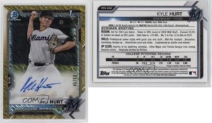 2021 Bowman Chrome Prospect HTA Gold Shimmer Refractor /50 Kyle Hurt Auto