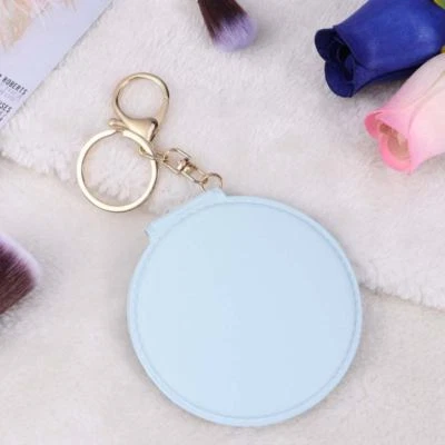 1Pc Pocket Mirror PU Frame Portable Double-sided Mirror - Image 1 of 4