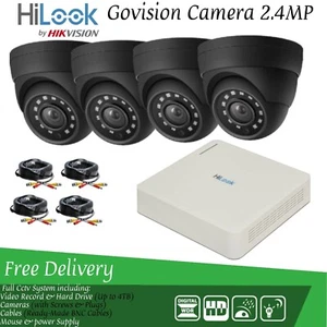 KIT SISTEMA DE SEGURIDAD PARA EL HOGAR DVR EXTERIOR VISIÓN NOCTURNA HIKVISION HILOOK CCTV 1080P + 1 TB - Imagen 1 de 10