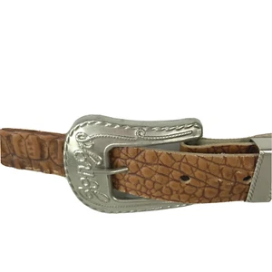 Cinturón Bongo Vintage Años 90 Westerncore Deletrear Cuero Rockabilly Vaquera Rodeo - Imagen 1 de 8